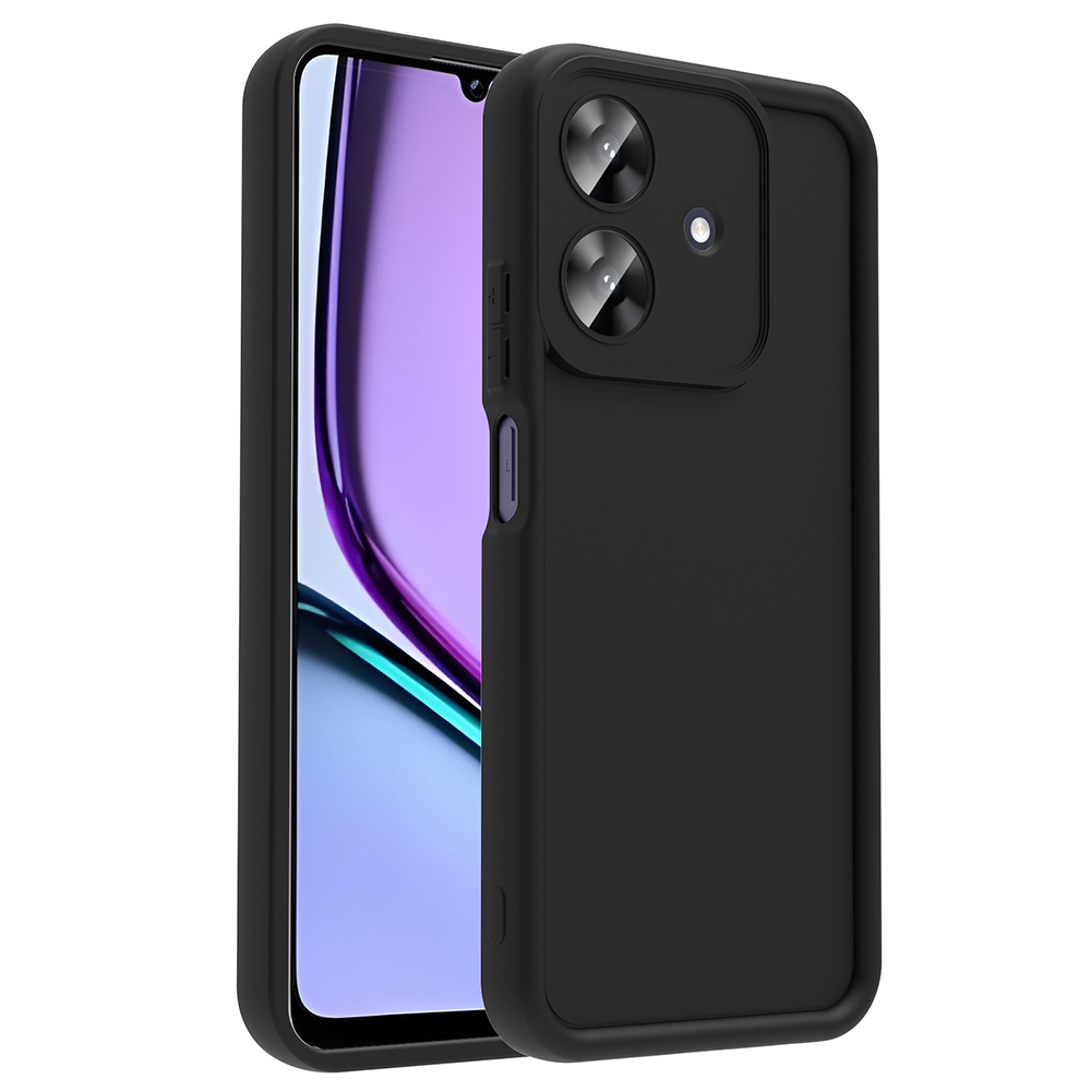 Realme Note 60 Kılıf Kamera Korumalı NXXA Ananas Kapak - Siyah