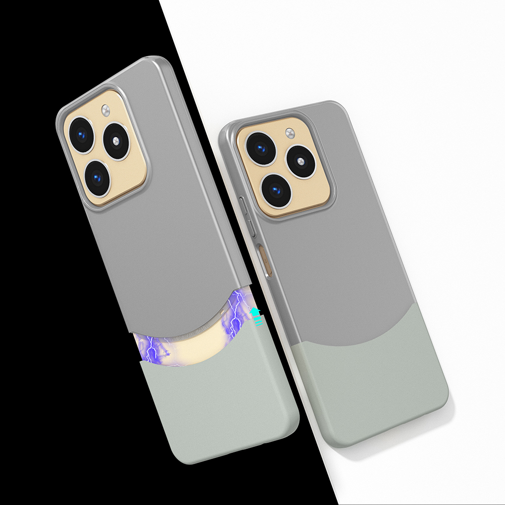 Realme Note 60 Kılıf Mıknatıslı NXXA Duble Kapak - Gri