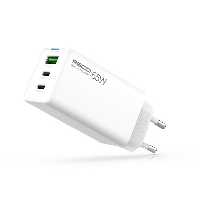 Recci RC109E Type-C PD & USB-A GaN Technology Fast Charging Head 65W - Recci