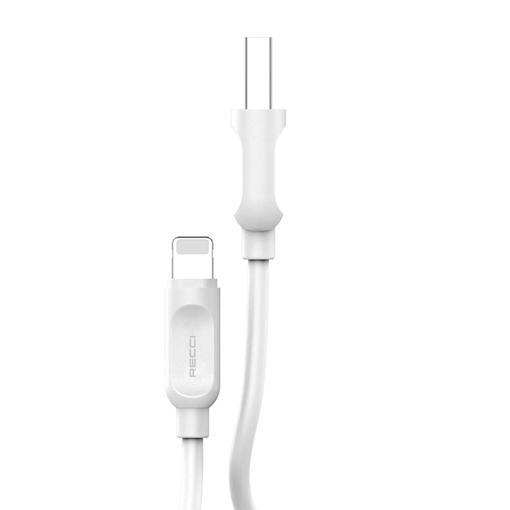 Recci RCL-P200 City of Sky Serisi Lightning to USB-A Data ve Şarj Kablosu 2M - Beyaz