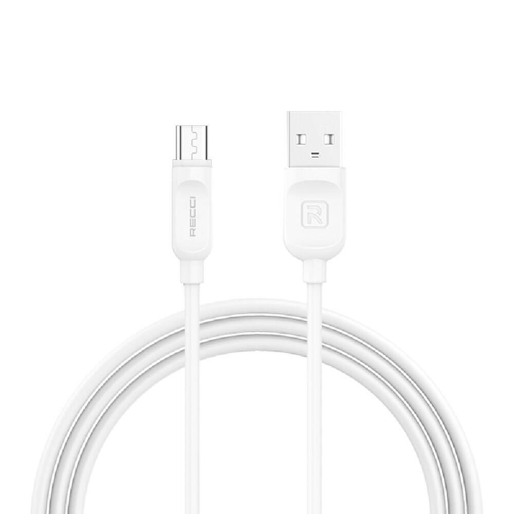 Recci RCM-P100 City of Sky Serisi Micro to USB-A Data ve Şarj Kablosu 1M - Beyaz