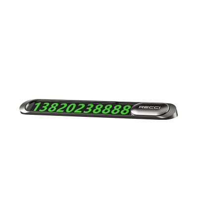 Recci RCS-C06 Plating Surface Visible and Hidden at Night Vehicle Parking Number Feature with Number Feature - Recci
