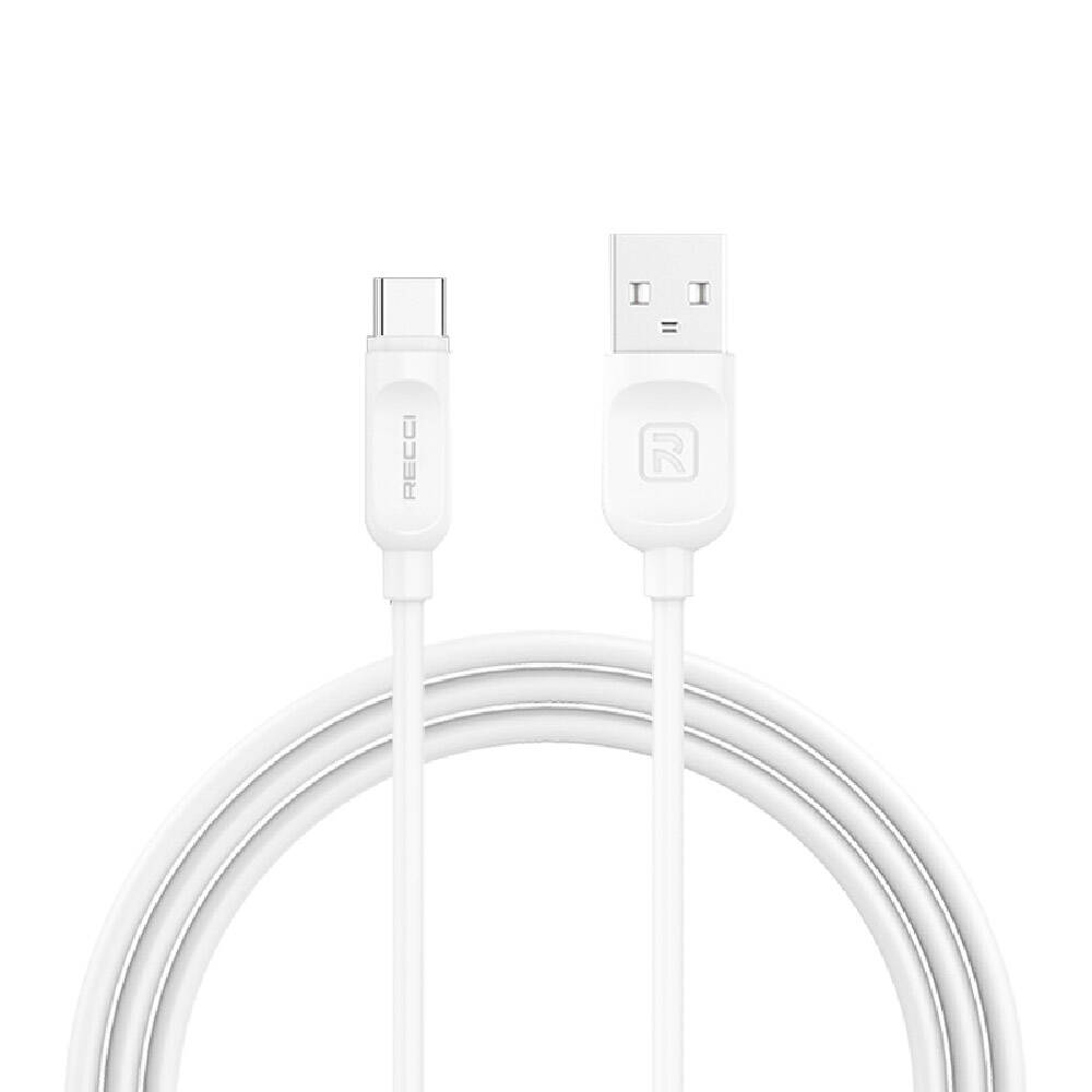Recci RCT-P200 City of Sky Serisi Type-C to USB-A Data ve Şarj Kablosu 2M - Beyaz