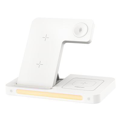 Recci RCW-31 4in1 Magsafe 15W Magnetic Wireless Charging Stand with Fast Charging LED Light - Recci