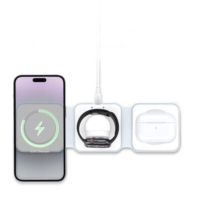 Recci RCW-36 3in1 Foldable Magnetic Wireless Charging Stand - Recci