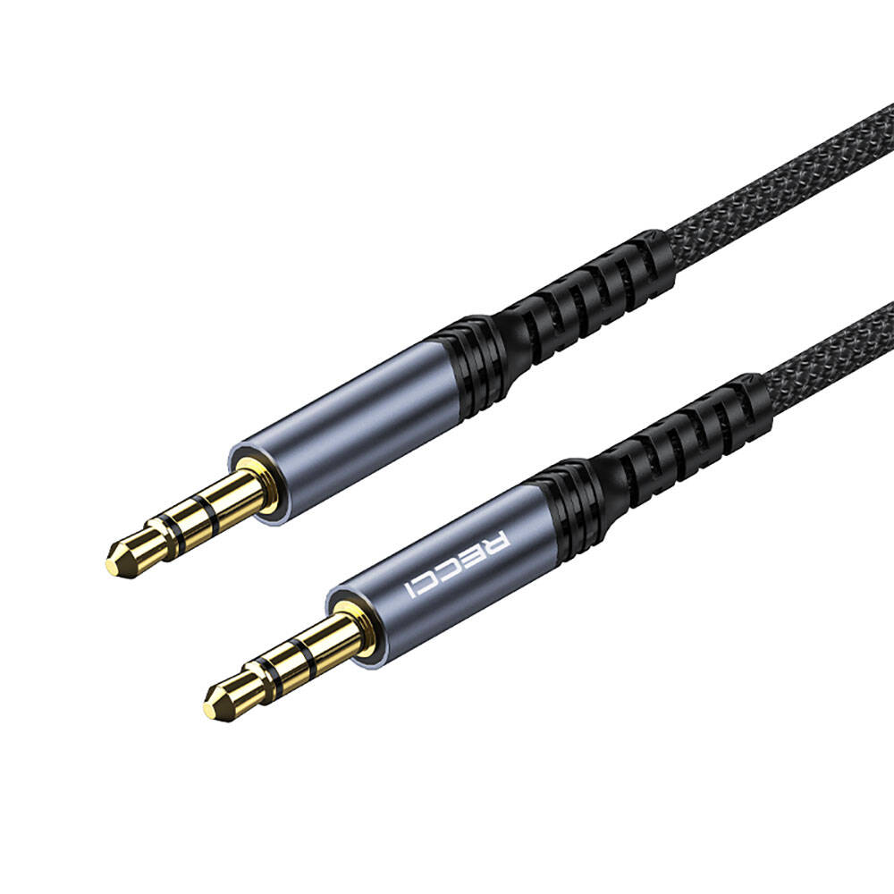 Recci RDS-A28 3.5mm to 3.5mm AUX Audio Kablo - Gri