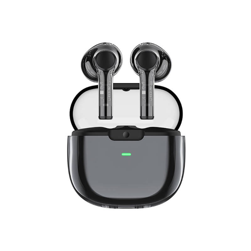 Recci REP-W50 Şeffaf Tasarım Hi-Fi Ses Kaliteli Bluetooth v5.3 Amber Serisi Kulak İçi Kulaklık - 2