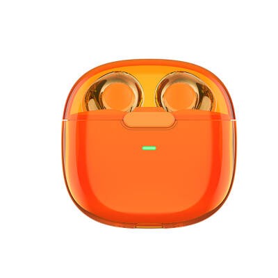 Recci REP-W50 Şeffaf Tasarım Hi-Fi Ses Kaliteli Bluetooth v5.3 Amber Serisi Kulak İçi Kulaklık - 6