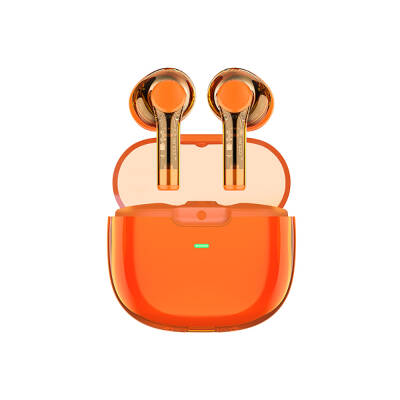Recci REP-W50 Transparent Design Hi-Fi Sound Quality Bluetooth v5.3 Amber Series In-Ear Headphones - Recci