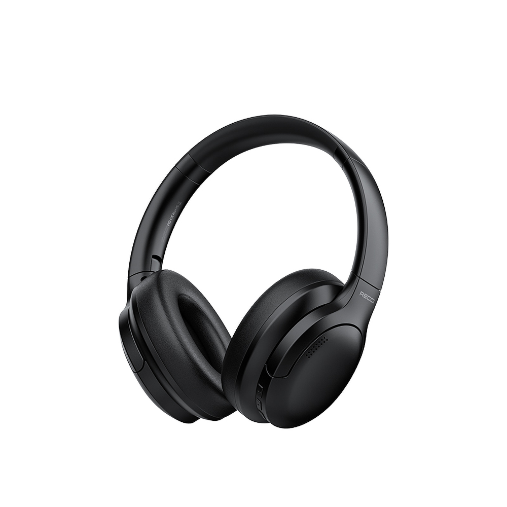 Recci REP-W59 Baron Serisi ANC Özellikli FM Destekli Ayarlanabilir Kulak Üstü Bluetooth Kulaklık - Siyah