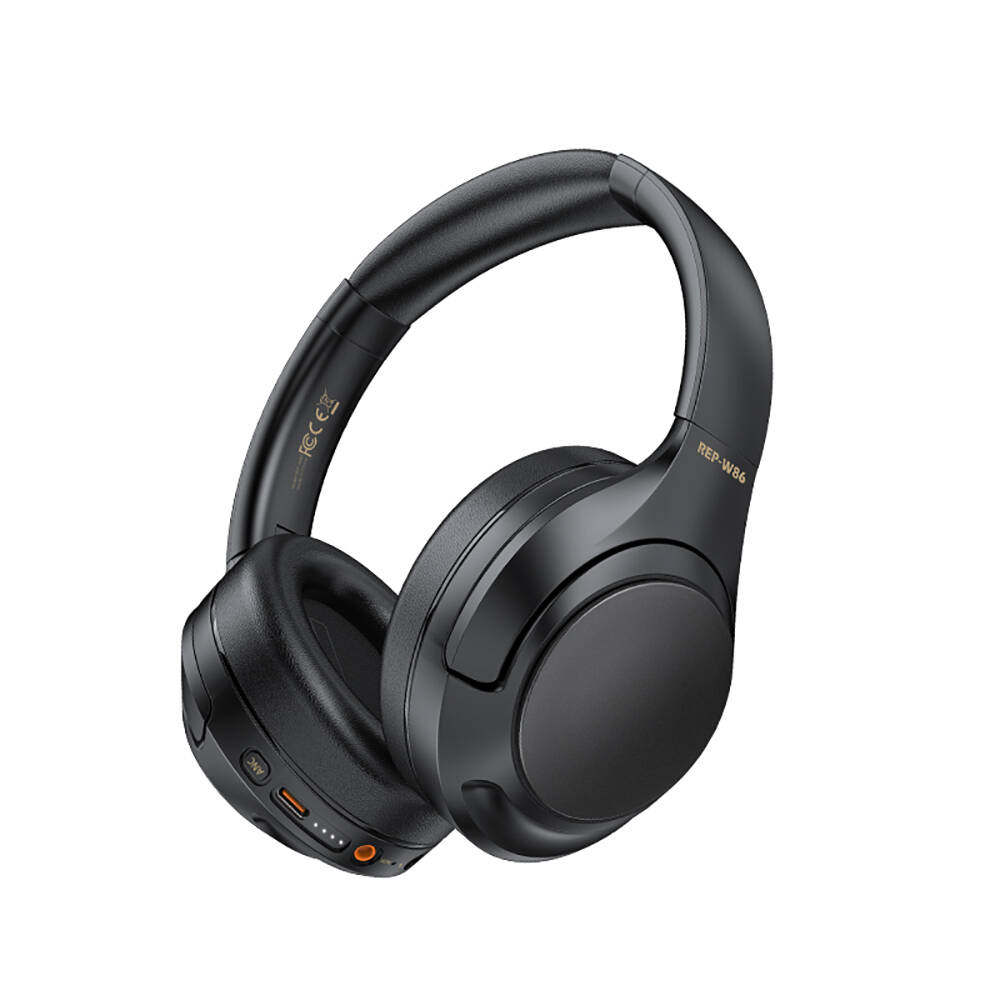 Recci REP-W86 ANC Özellikli Hi-Fi Ses Kaliteli Kulak Üstü Bluetooth v5.3 Kulaklık - Siyah