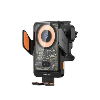 Recci RHO-C38 Mars Series Car Phone Holder with Magsafe Charging Feature and Blue Light Indicator - Recci