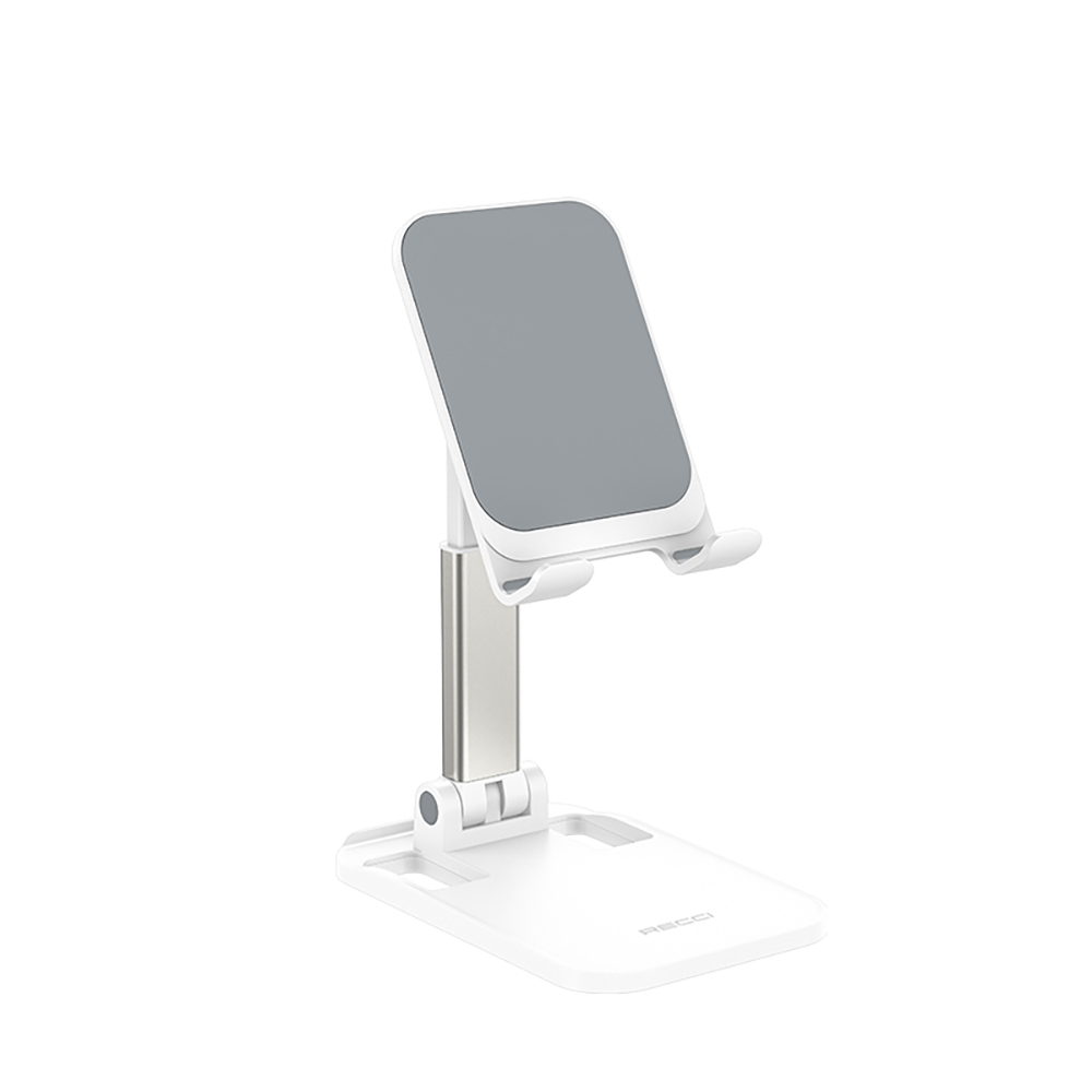 Recci RHO-M10 Ayarlanabilir Katlanabilir 90 Derece Dönebilen Telefon ve Tablet Standı - Beyaz