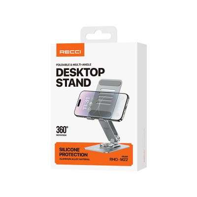 Recci RHO-M22 Adjustable Foldable 360 ​​Degree Rotating Phone and Tablet Stand - 10