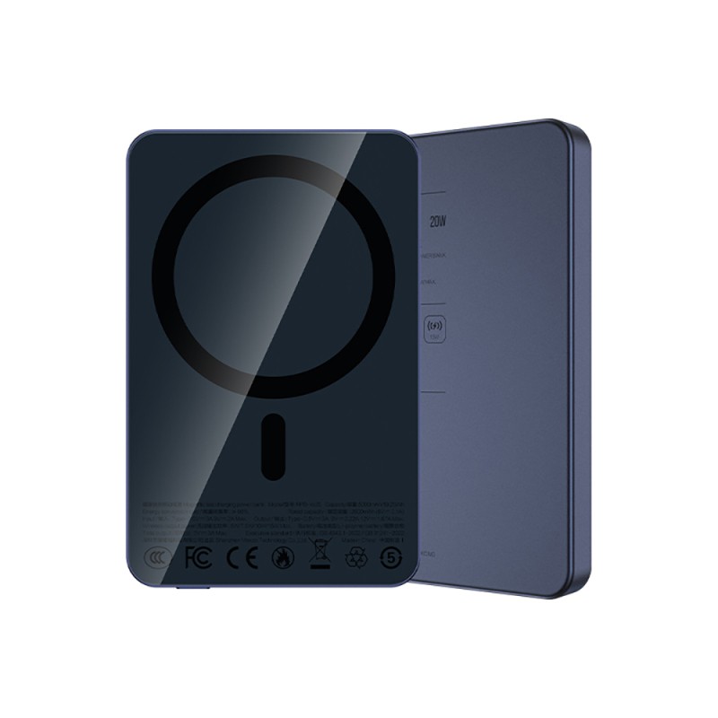 Recci RPB-W35 Ultra İnce PD 20W Hızlı Şarj Özellikli Wireless Powerbank 15W 5000mAh - 11