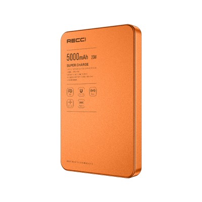 Recci RPB-W35 Ultra Slim PD 20W Fast Charging Wireless Powerbank 15W 5000mAh - 2