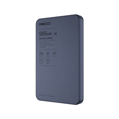 Recci RPB-W35 Ultra Slim PD 20W Fast Charging Wireless Powerbank 15W 5000mAh - 8