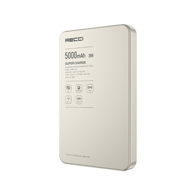 Recci RPB-W35A Ultra-Slim 5000mAh Wireless Power Bank with PD 20W Fast Charging & 15W Wireless Charging - 2