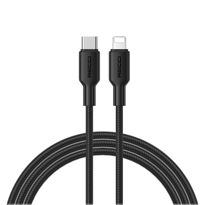 Recci RS46CL Type-C to Lightning PD 30W Hızlı Şarj Özellikli Data ve Şarj Kablosu 1.2M - Recci