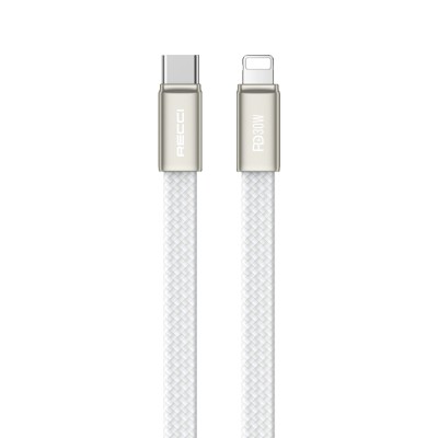 Recci RS55CL Type-C to Lightning PD Hızlı Şarj Özellikli Data ve Şarj Kablosu 30W 1M