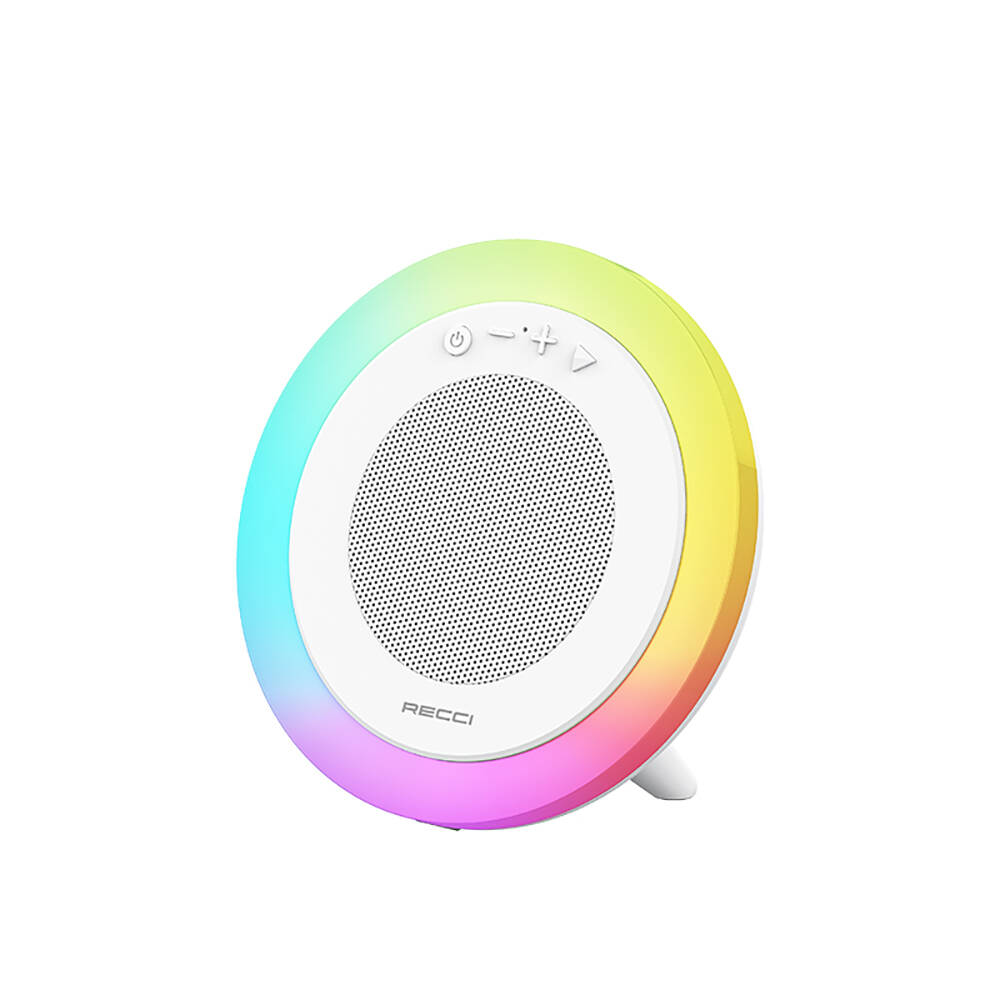 Recci RSK-W42 Moonlight Serisi RGB Işıklı Kablosuz Bluetooth v5.3 Hoparlör - Beyaz