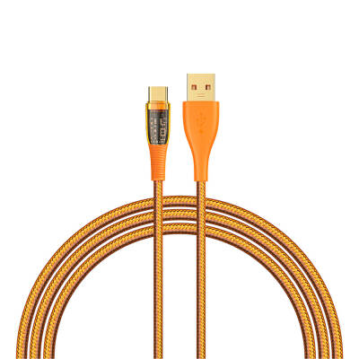 Recci RTC-P19C Amber Serisi USB-A to Type-C 6A Şeffaf Tasarım Şarj ve Data Kablosu 1.5M - Recci