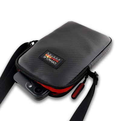 Redbull Original Licensed PU Carbon Fiber Design Cross Body Accessory Bag - 5