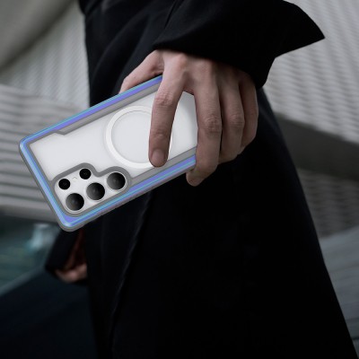 Samsung Galaxy S25 Ultra Case Magsafe Charging Feature Airbag Raptic Shield Series Transparent Back Surface Cover - 33