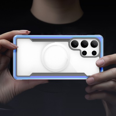Samsung Galaxy S25 Ultra Case Magsafe Charging Feature Airbag Raptic Shield Series Transparent Back Surface Cover - 32