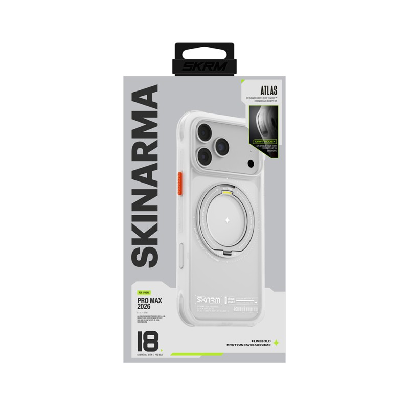 Skinarma Atlas Case for Apple iPhone 18 Pro Max – M-Safe Charging Compatible, Airbag Design, with Stand - 18
