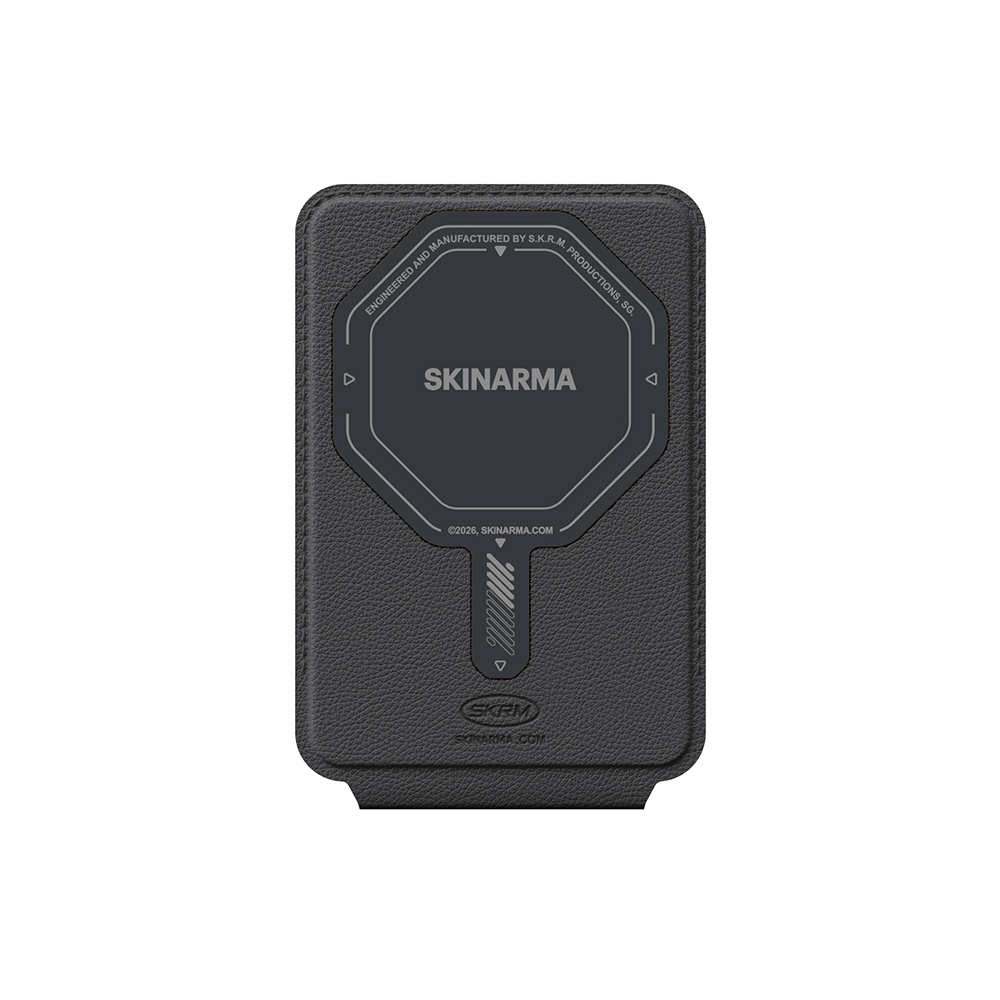 Skinarma Axis Serisi Foldable Stand Özellikli Deri Tasarımlı Kartlık - Gri