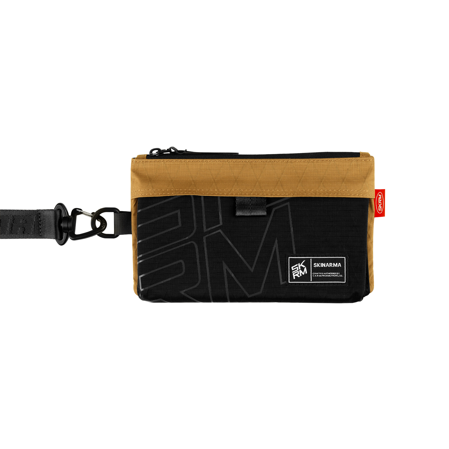 Skinarma Clutch Jager Boyun Askı Kayışlı Çapraz Vücut Çantası - Kahverengi