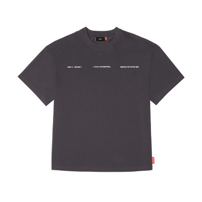 Skinarma Cypher Kısa Kollu Oversize Unisex Bisiklet Yaka Mor Tişört - 3
