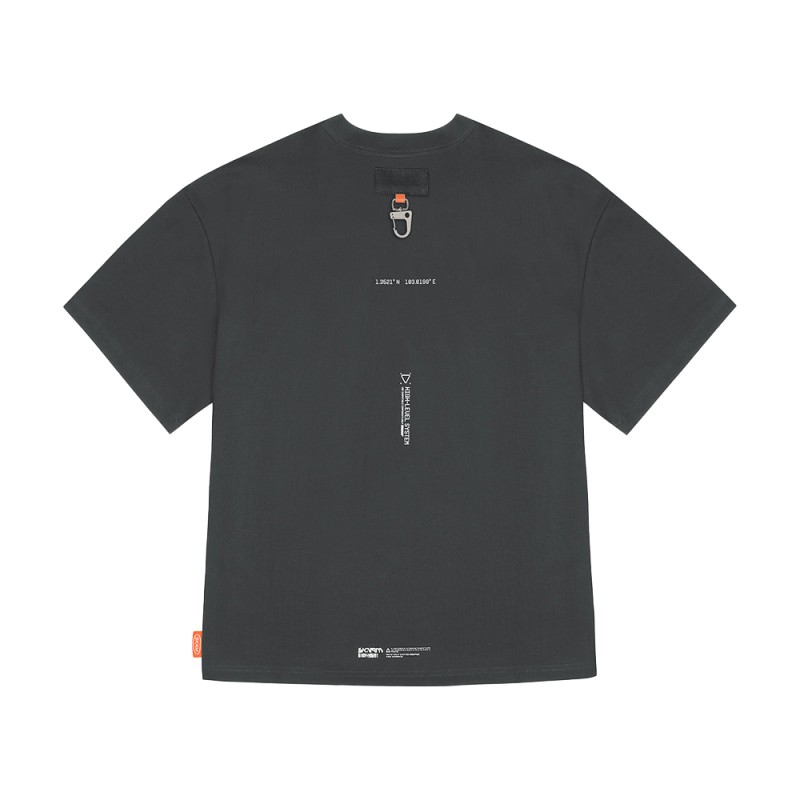 Skinarma Glitch Short Sleeve Oversize Unisex Crew Neck Grey T-Shirt - 5