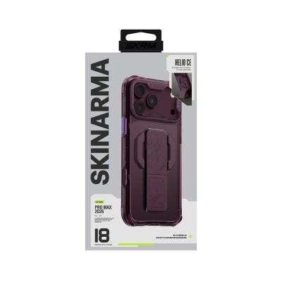 Skinarma Helio CE Mag Charge Case for Apple iPhone 18 Pro Max – Tech-Patterned Cover with MagSafe Charging & Stand - 23