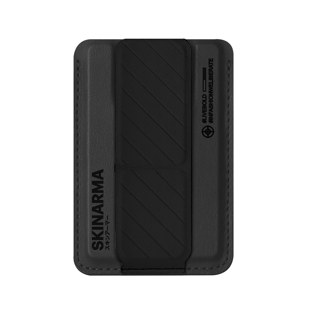 SkinArma Kado 2 Hazneli Magnetik Standlı Kartlık - Füme