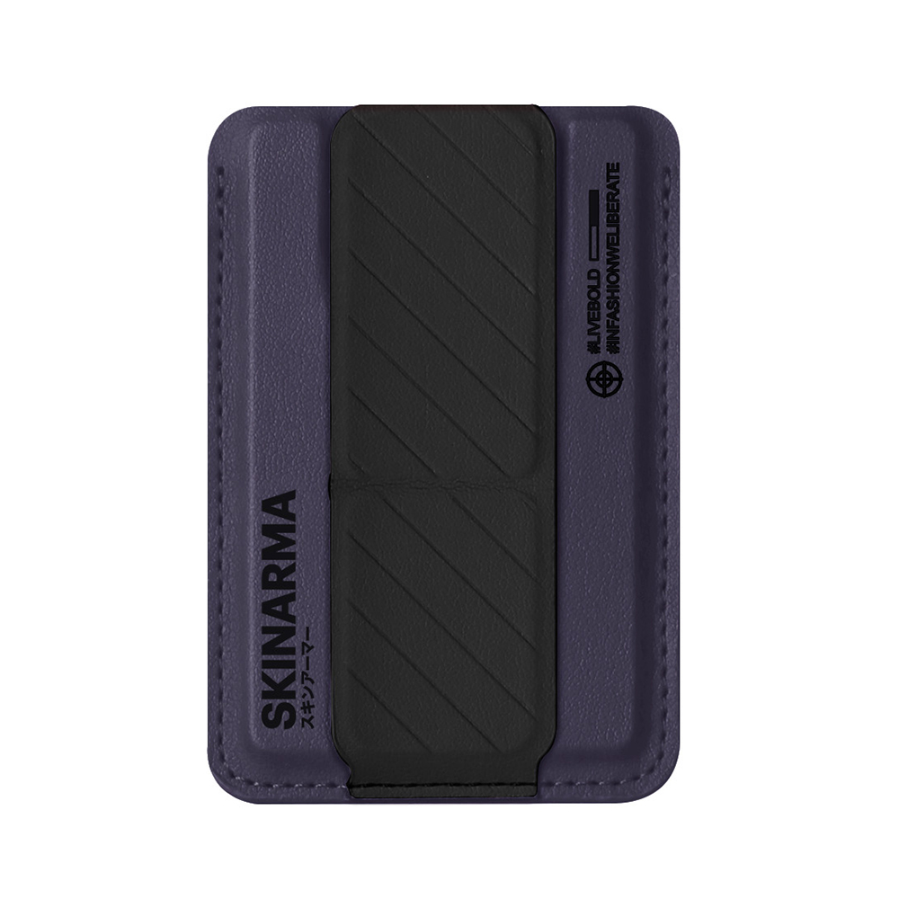 SkinArma Kado 2 Hazneli Magnetik Standlı Kartlık - Mor