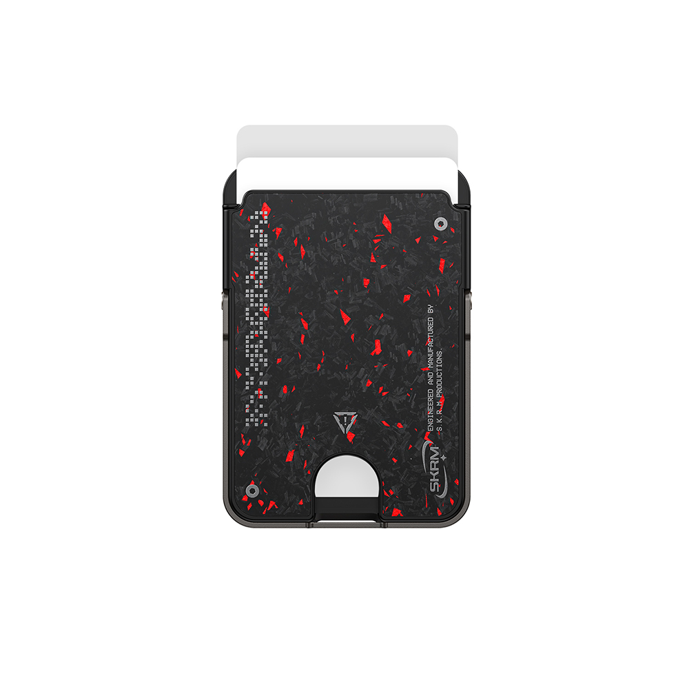 Skinarma Metal Tasarımlı 2 Hazneli Vektor Serisi Magnetik Standlı Kartlık - Siyah-Kırmızı