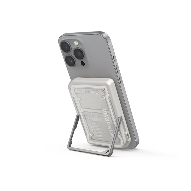 Skinarma Nexus Mecha Kablosuz ve PD Hızlı Şarj Özellikli Metal Standlı Taşınabilir Powerbank 20W 5000mAh - 12