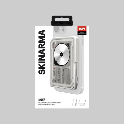 Skinarma Nexus Nova Kablosuz ve PD Hızlı Şarj Özellikli Standlı Taşınabilir Powerbank 20W 5000mAh - 12