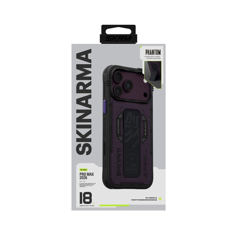 SkinArma Phantom Case for Apple iPhone 18 Pro Max – M-Safe Charging Compatible, Airbag Design, with Stand - 13