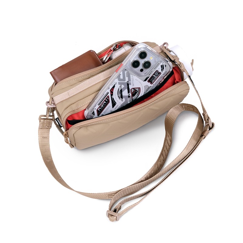 Skinarma Sacoche Juno Cross-Hatch Patterned Nylon Scout Neck Strap Crossbody Bag - 7