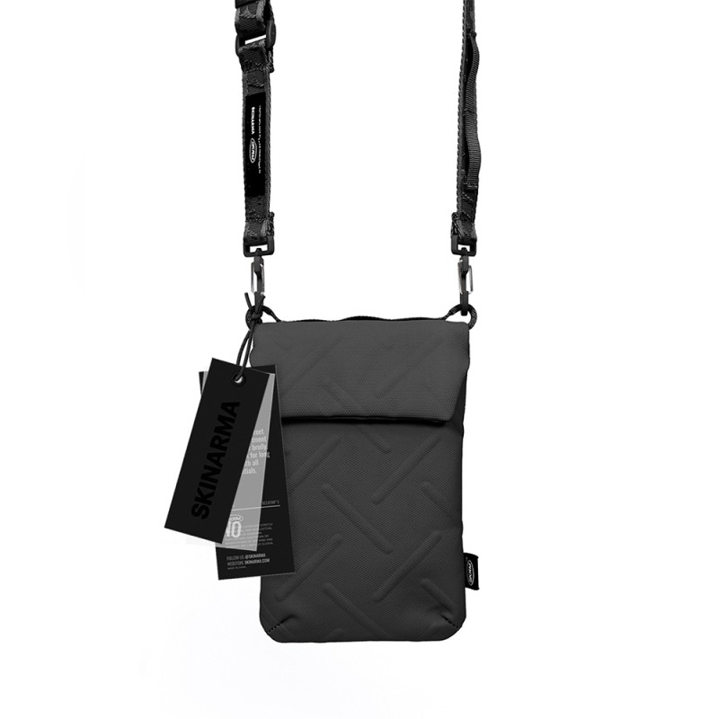 Skinarma Sling Pouch Juno Cross-Hatch Desenli Naylon Scout Boyun Askı Kayışlı Çapraz Vücut Çantası - 6