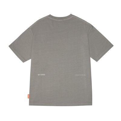 Skinarma Sonar Kısa Kollu Oversize Unisex Bisiklet Yaka Açık Gri Tişört - 4