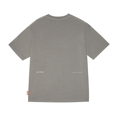 Skinarma Sonar Kısa Kollu Oversize Unisex Bisiklet Yaka Açık Gri Tişört - 5