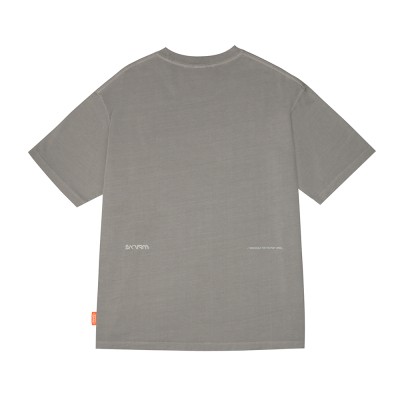 Skinarma Sonar Kısa Kollu Oversize Unisex Bisiklet Yaka Açık Gri Tişört - 6