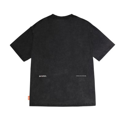 Skinarma Sonar Kısa Kollu Oversize Unisex Bisiklet Yaka Siyah Tişört - 4