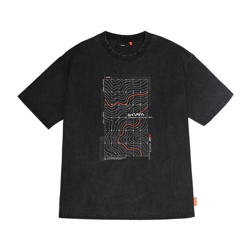 Skinarma Sonar Short Sleeve Oversize Unisex Crew Neck Black T-Shirt - 2