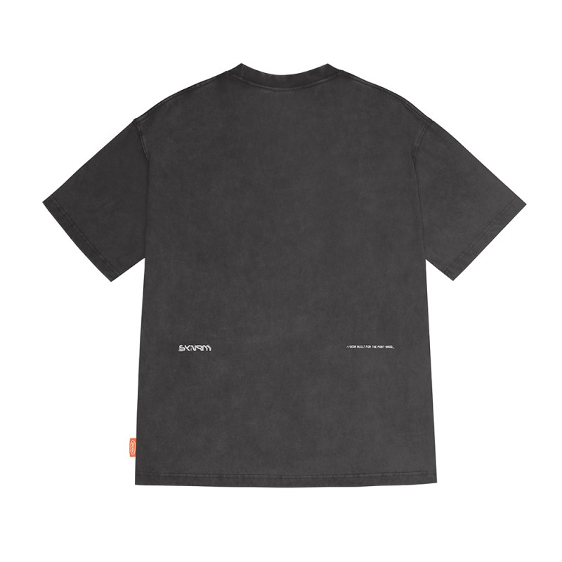 Skinarma Sonar Short Sleeve Oversize Unisex Crew Neck Grey T-Shirt - 4
