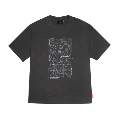 Skinarma Sonar Short Sleeve Oversize Unisex Crew Neck Grey T-Shirt - 2